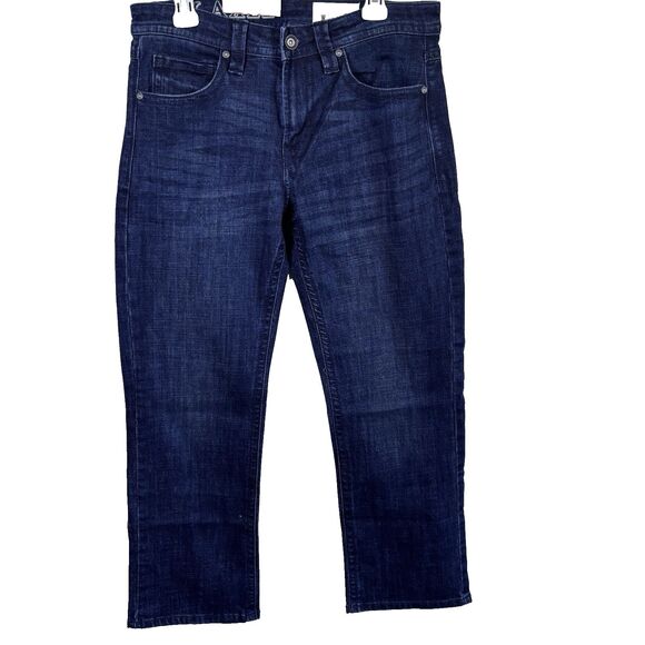 T.K. Axel Men's Slim Boot Cut Stretch 7 Pocket Denim Jean Dark  32x30 NWT - Picture 1 of 16